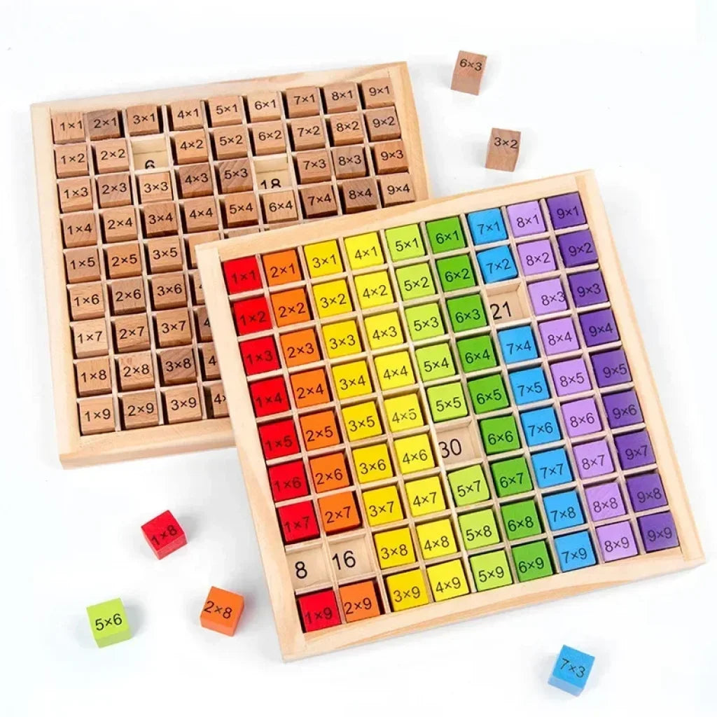Montessori Educational Wooden 99 Multiplication Table