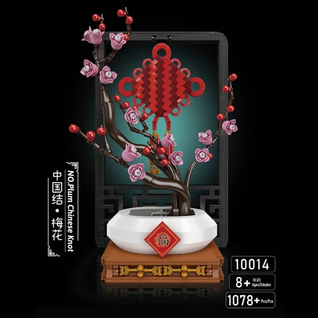 Mould King 10014 Flower Bouquet Building Block The Plum Blossom With Vase Mould King