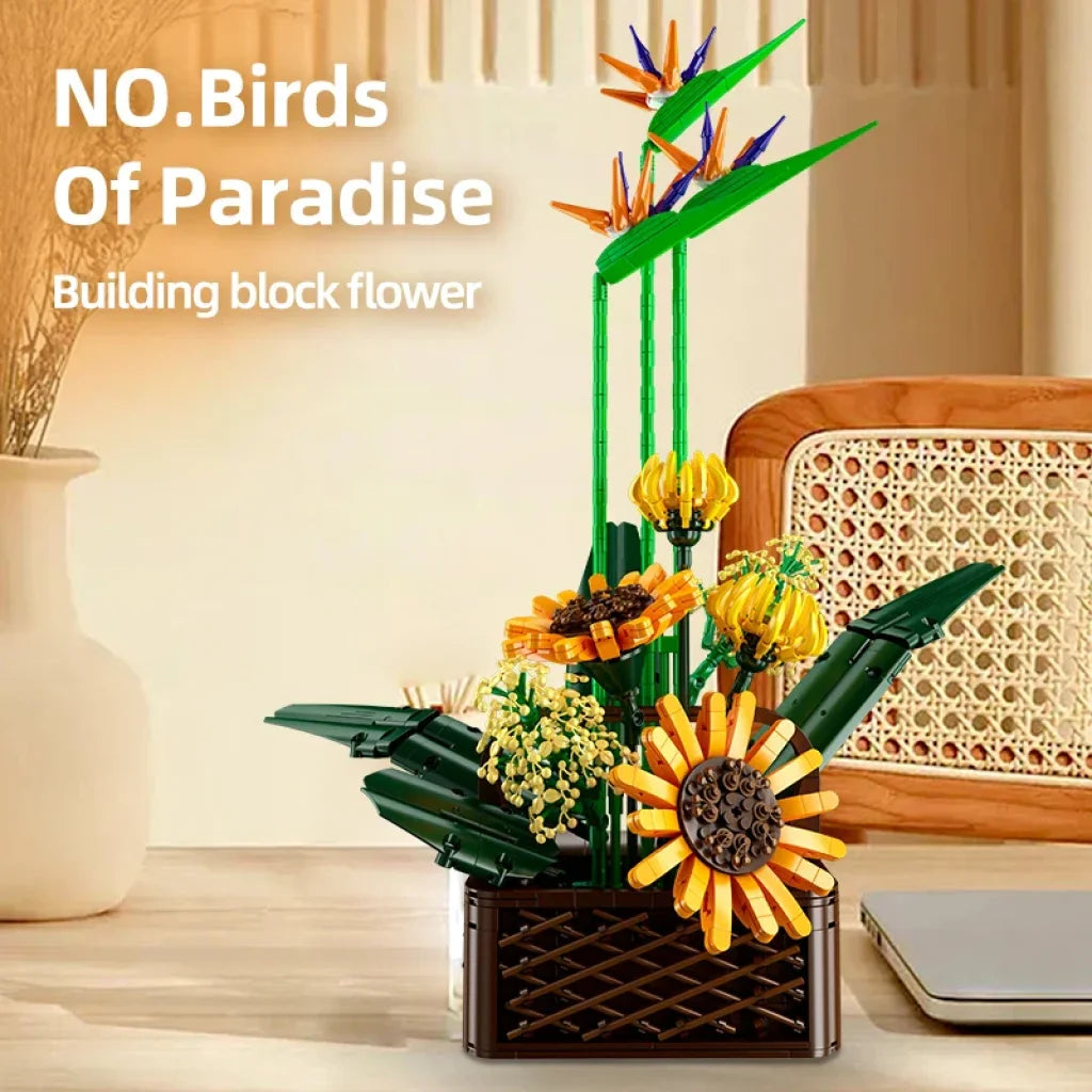 Mould King 10024 Flowers Bouquet Building Blocks Decoration Orchid Potted Plant