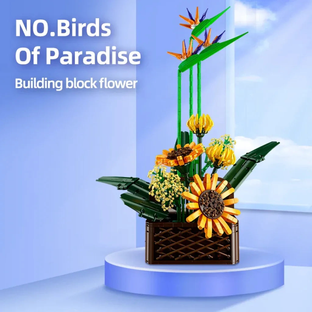 Mould King 10024 Flowers Bouquet Building Blocks Decoration Orchid Potted Plant