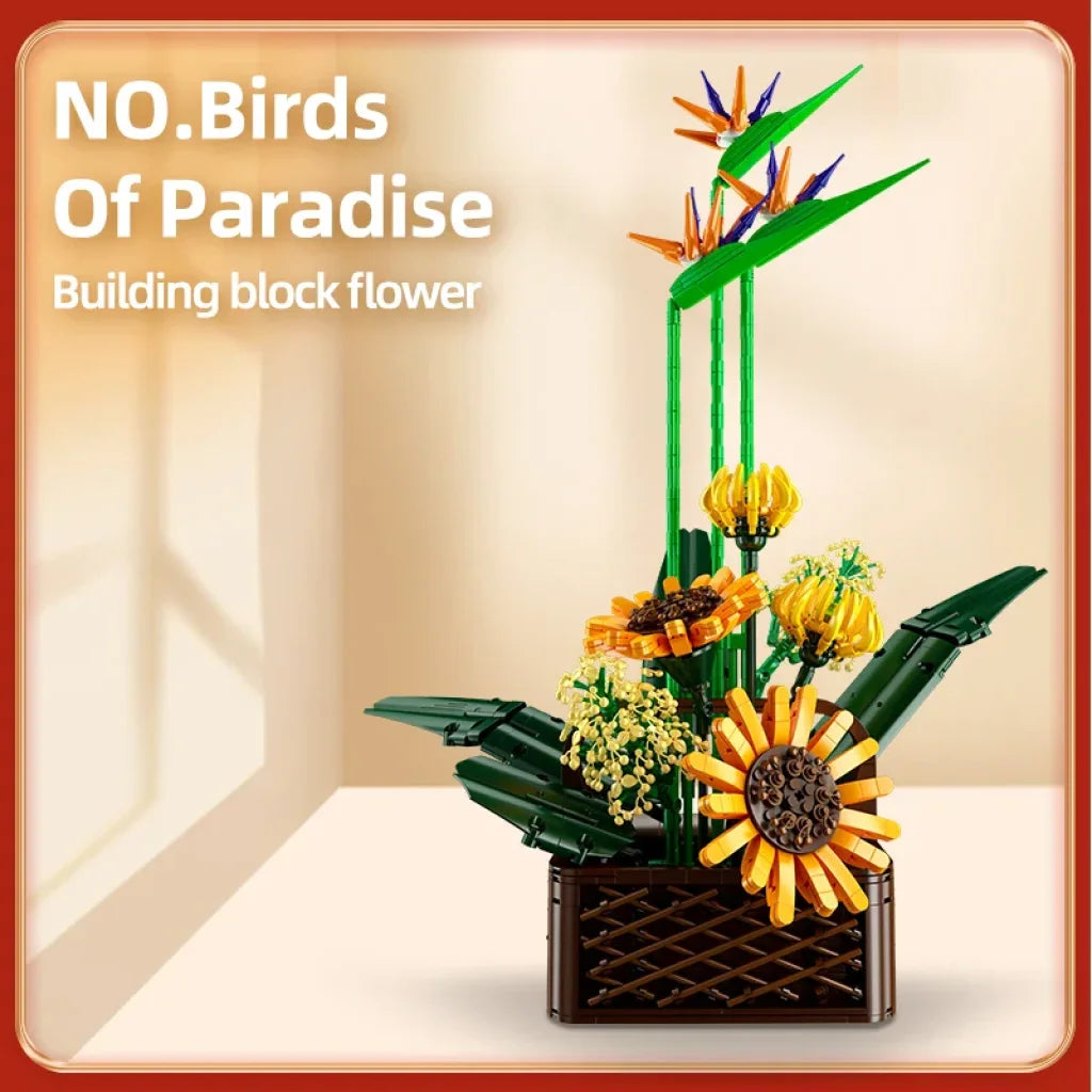 Mould King 10024 Flowers Bouquet Building Blocks Decoration Orchid Potted Plant