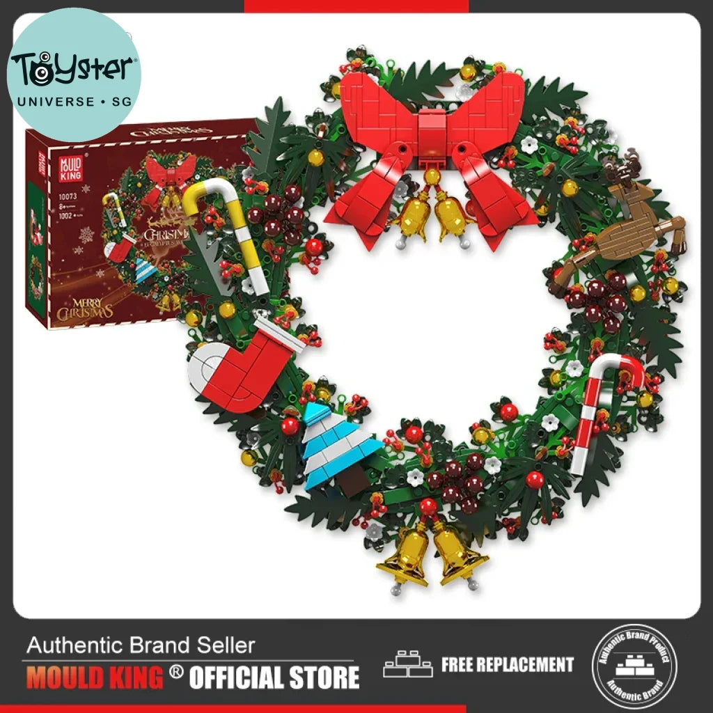 Mould King 10073 10074 Christmas Eucalyptus Wreath And Dried Flower Mould King