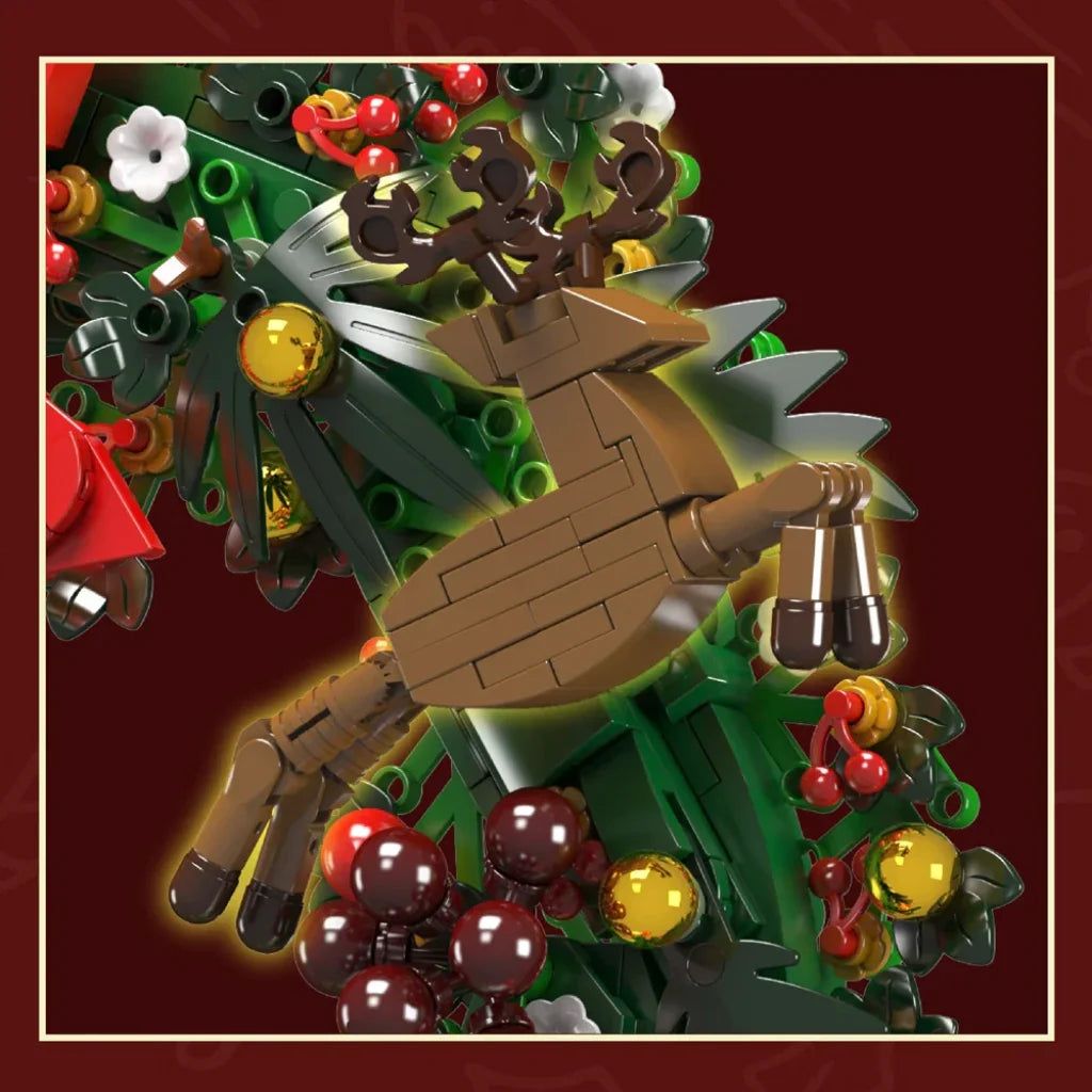 Mould King 10073 10074 Christmas Eucalyptus Wreath And Dried Flower Mould King