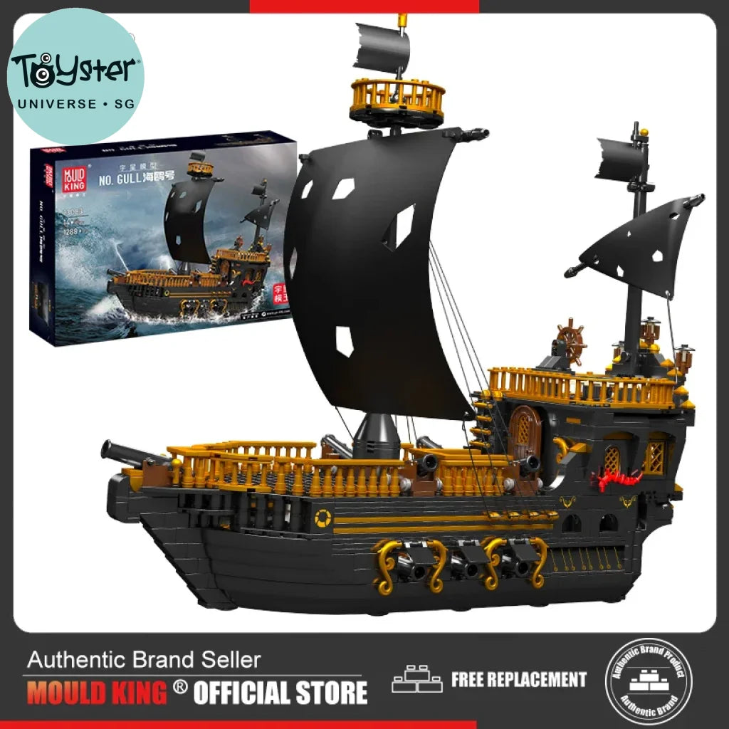 Mould King 13083 Gull Pirates Ship Building Blocks Boat