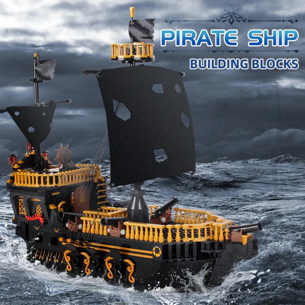 Mould King 13083 Gull Pirates Ship Building Blocks Boat
