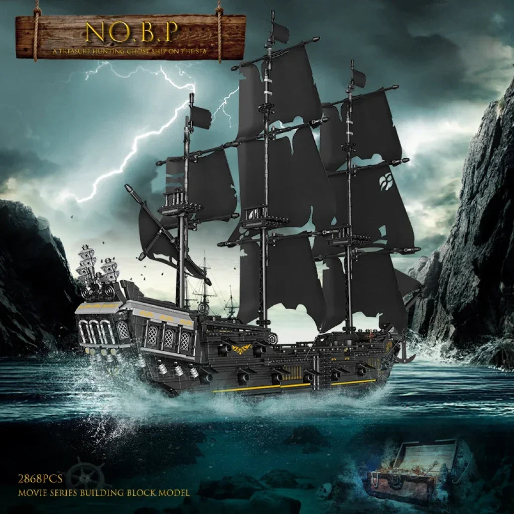 Mould King 13111 Pirates Ship Building Blocks