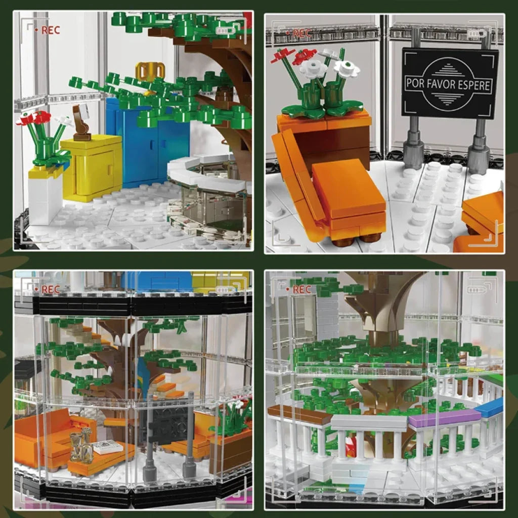 Mould King 16013 Streetview Building Block Forest Villa A Tree In The House Mould King