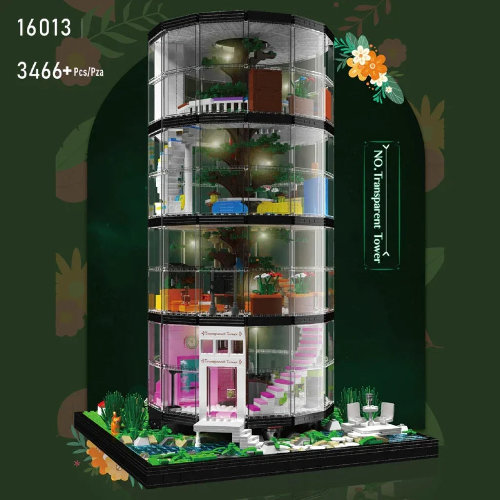 Mould King 16013 Streetview Building Block Forest Villa A Tree In The House Mould King
