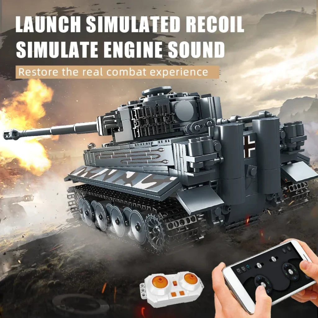 Mould King 20014 Remote Control Tank Building Blocks Military Battle
