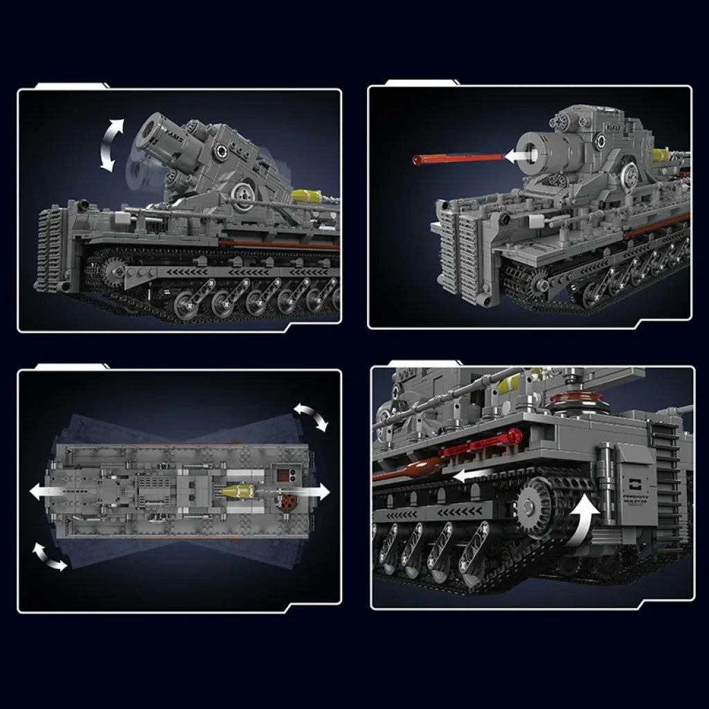 Mould King 20028 Military Tank Remote Control Karl Mortar Model Mould King