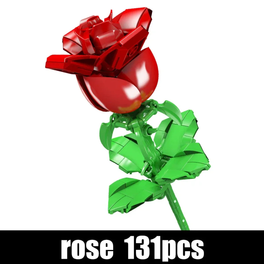 Mould King 24001 Flower Bouquet Building Blocks Rose Orchid