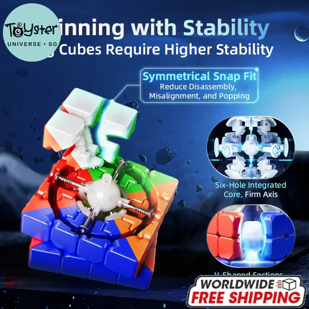 MOYU AOSU V7 4X4 Single Track Magnetic Speed Cube