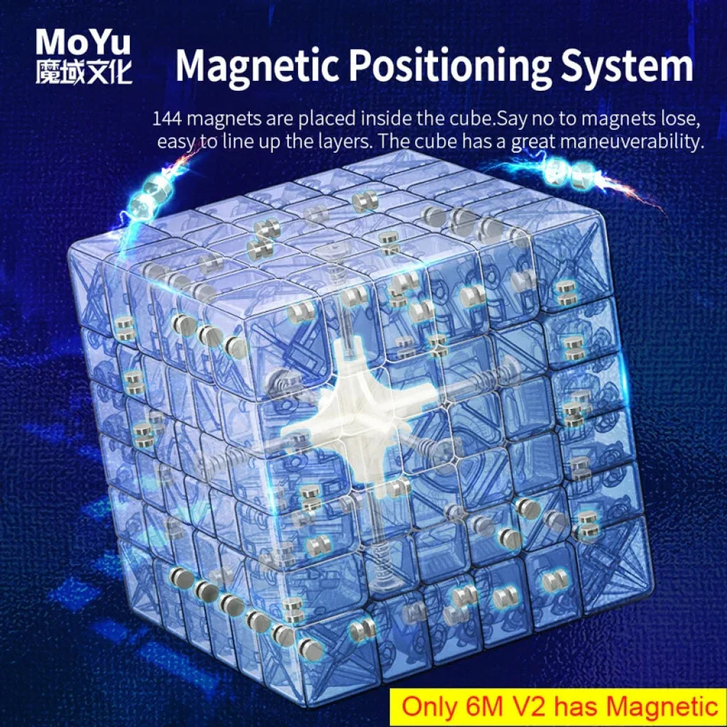 Moyu Meilong 6M V2 Magnetic Magic Cube 6X6X6 Professional Speed Puzzle 6X6 Moyu