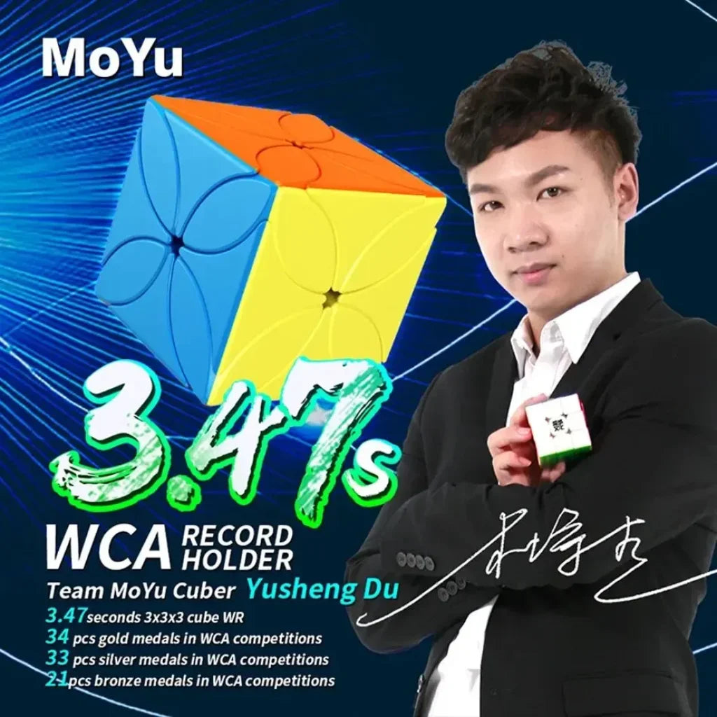 Moyu Meilong Clover Magic Speed Cube Stickerless Professional Moyu