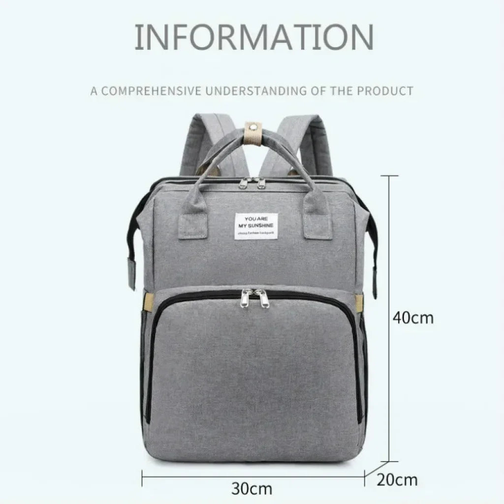 Multi Function Waterproof Diaper Changing Bags With Bed