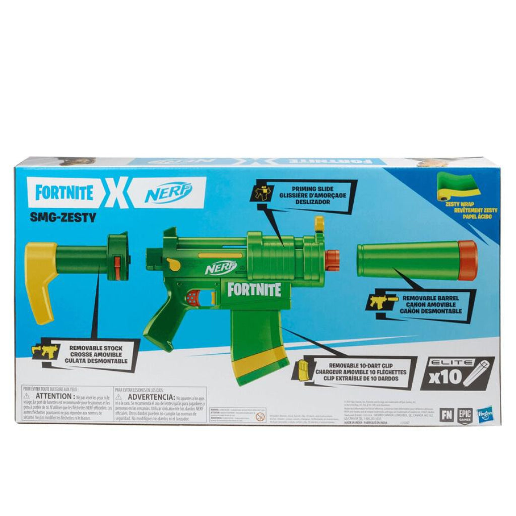 Nerf Fortnite Smg-Zesty Elite Dart Blaster Nerf