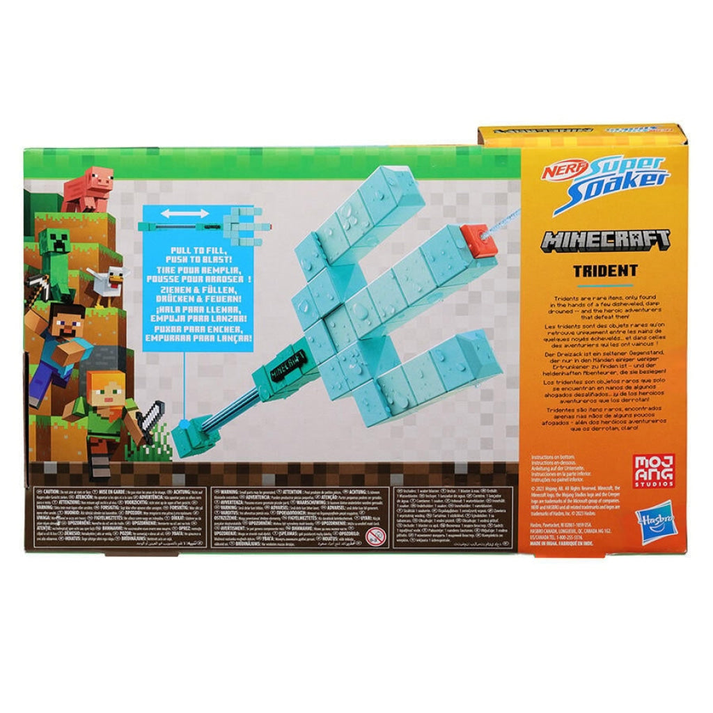 NERF Super Soaker Minecraft Trident - Nerf