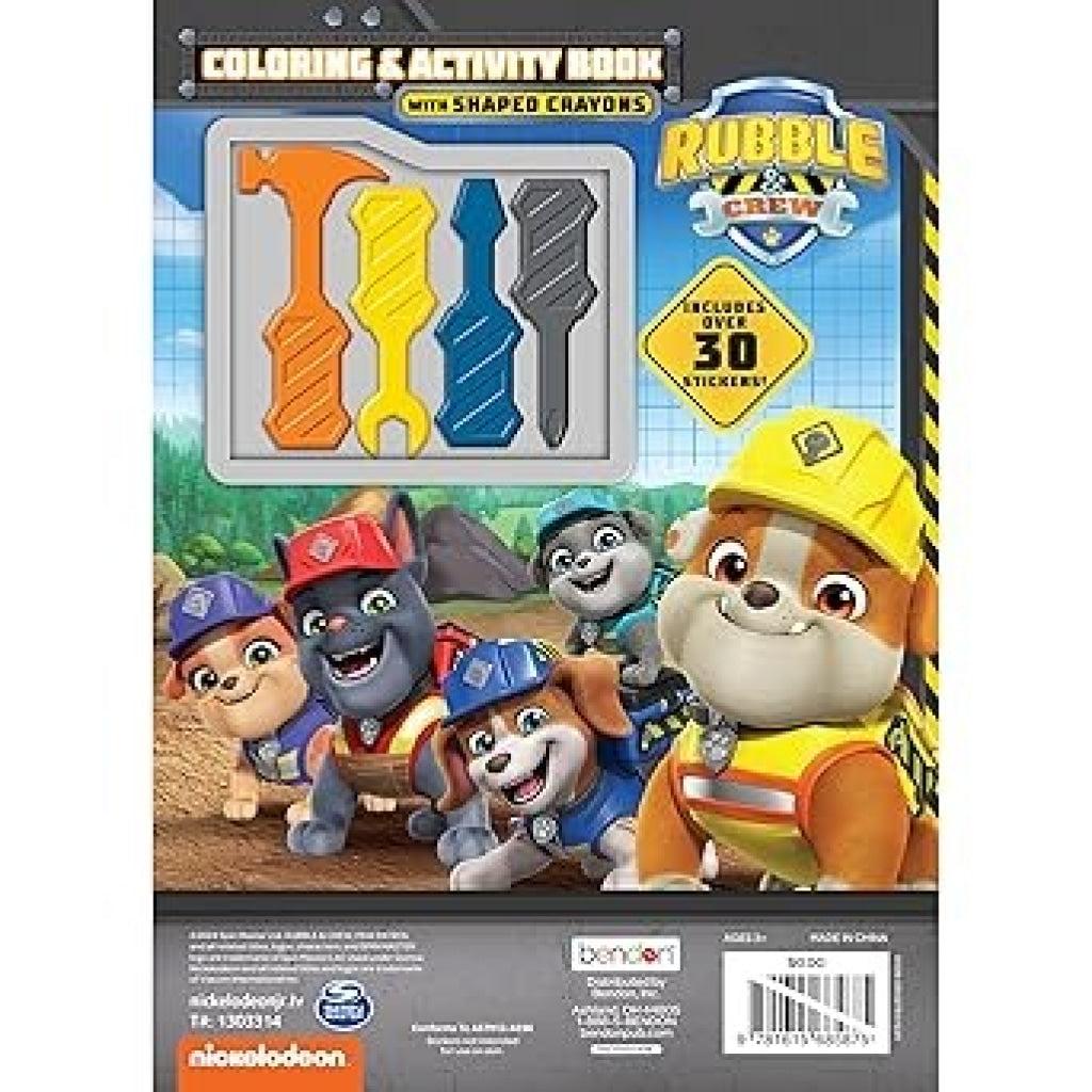 Nickelodeon Rubble & Crew Coloring and Activity Book with Shaped Crayons - Nickelodeon