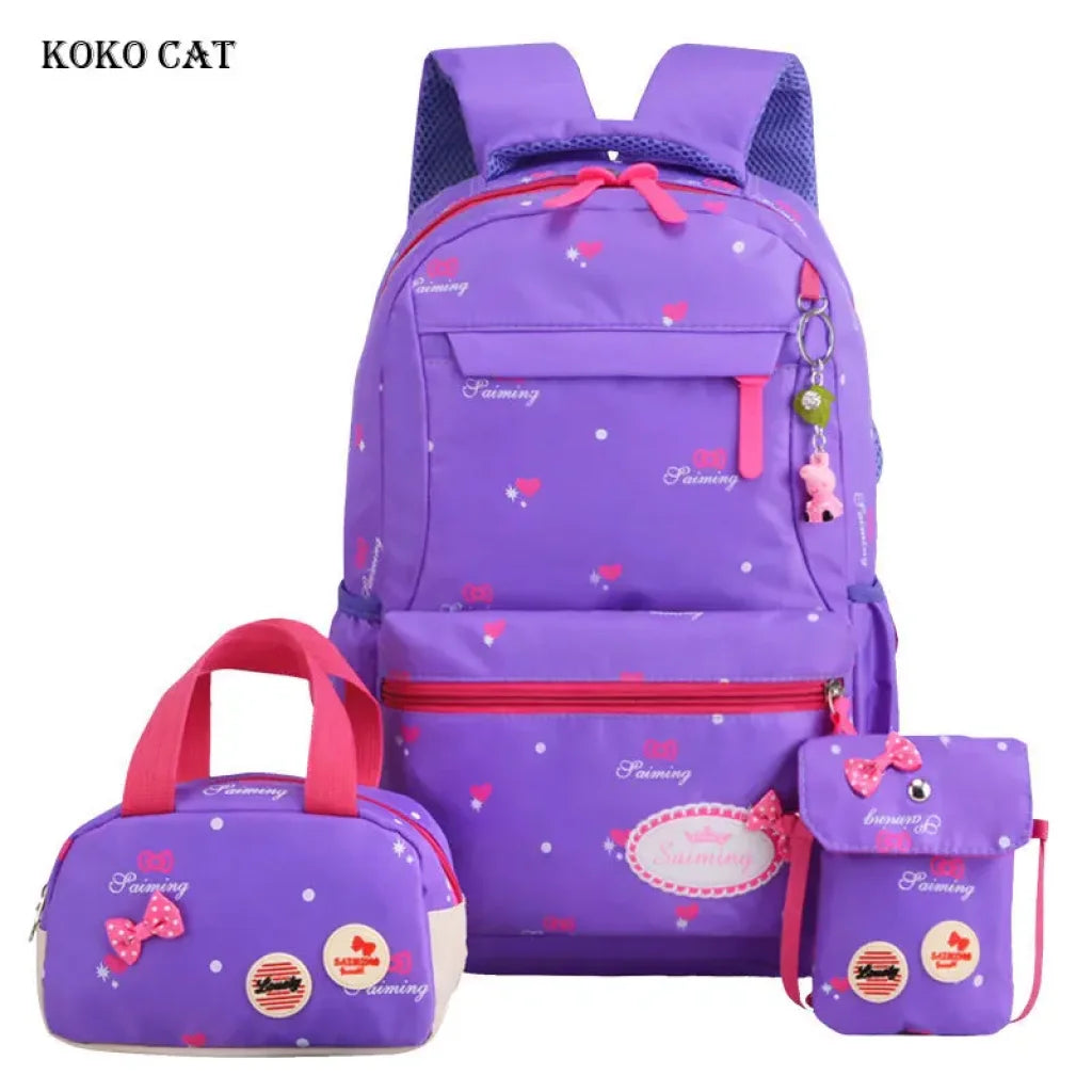 Orthopedic Backpack Satchel Kids Blue Pink