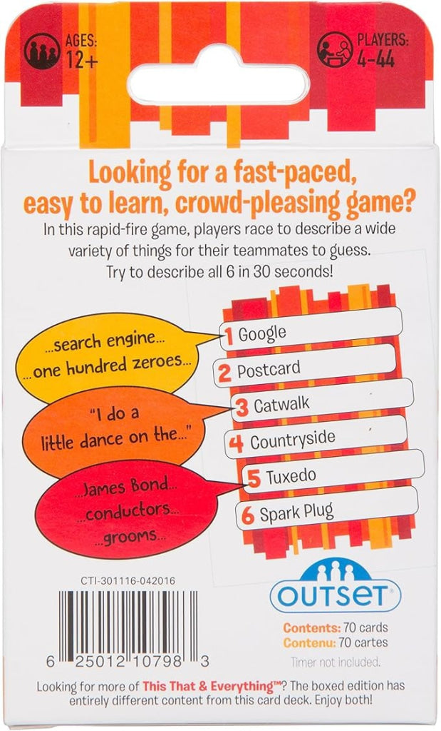 Outset This That & Everything Things Card Game Outset