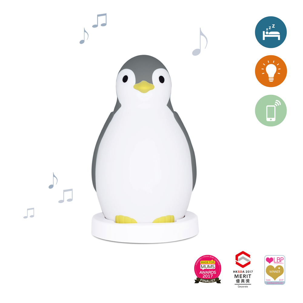 Sleep Trainer with Nightlight and Wireless Speaker - Pam the Penguin
