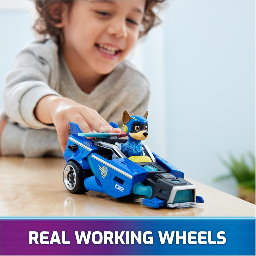 Paw Patrol Toy Car With Chase Mighty Pups Action Figure Lights And Sounds