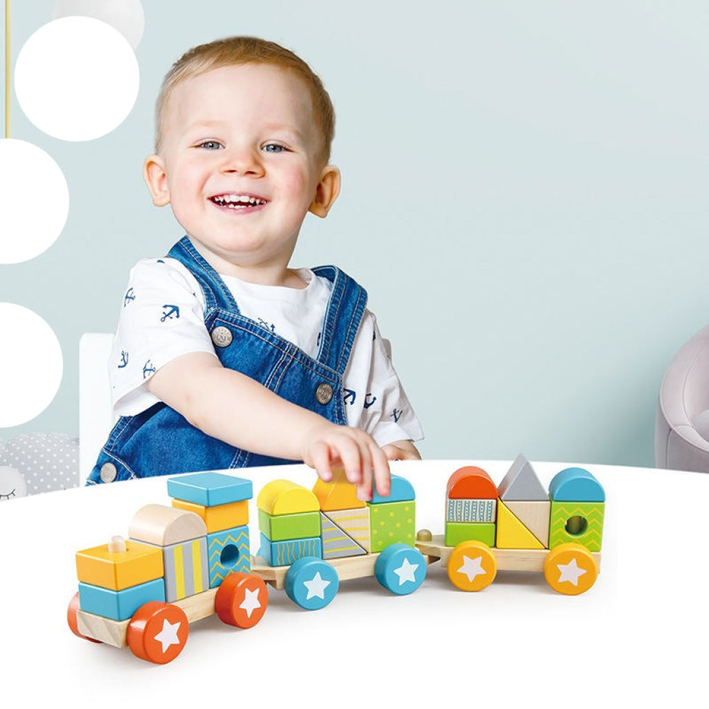 PHOOHI Wooden Stacking Train - PHOOHI
