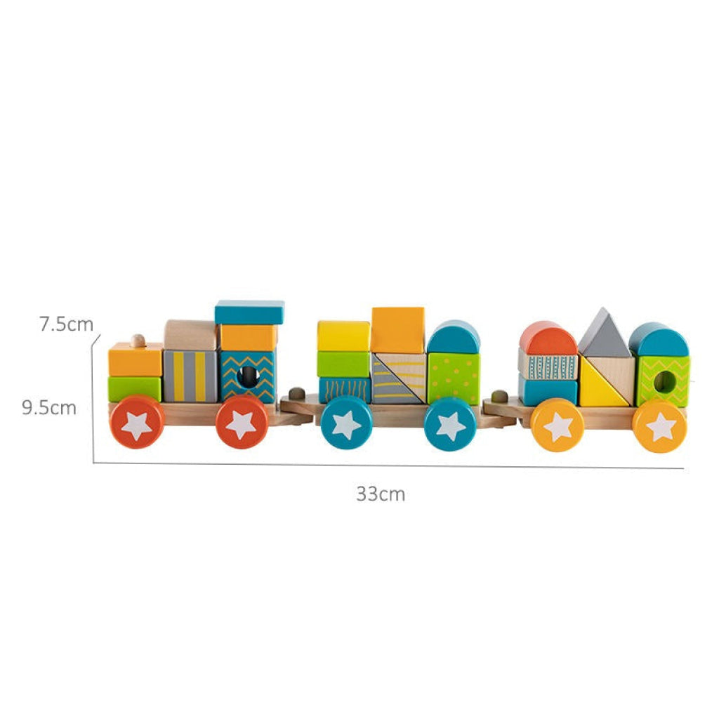 PHOOHI Wooden Stacking Train - PHOOHI