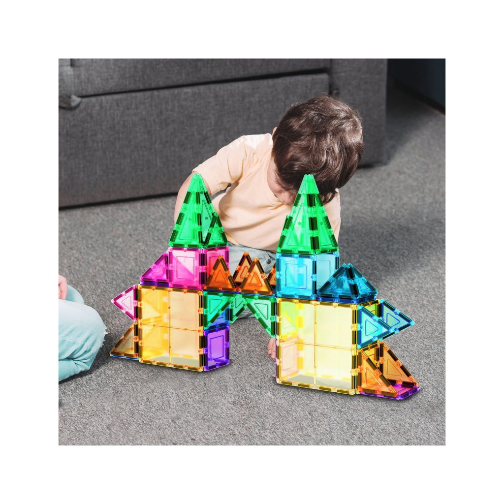 PicassoTiles Magnetic Tile Classic Building Set 61 Pieces - PICASSOTILES