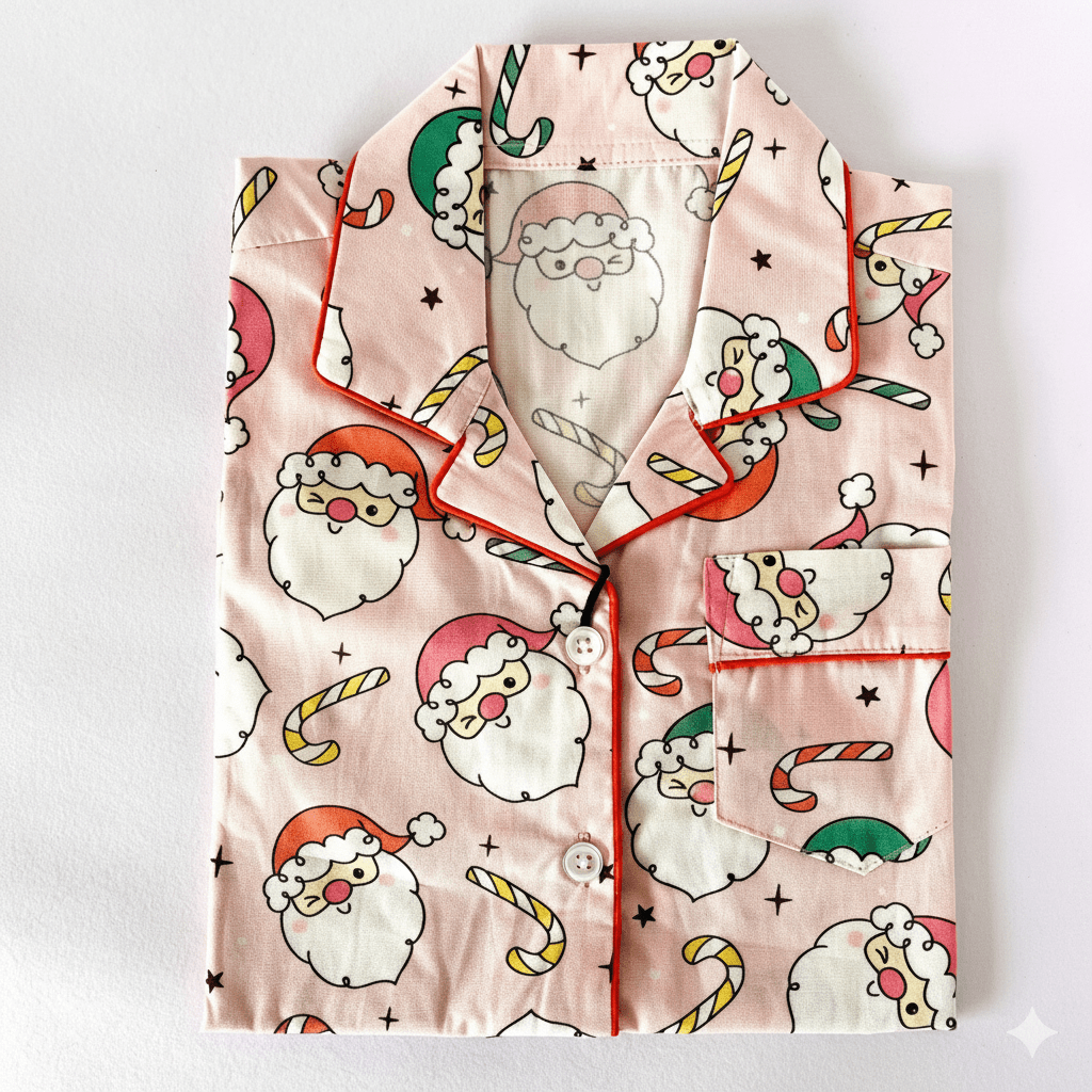 Pink Winking Santa Pyjamas - Pyjamas