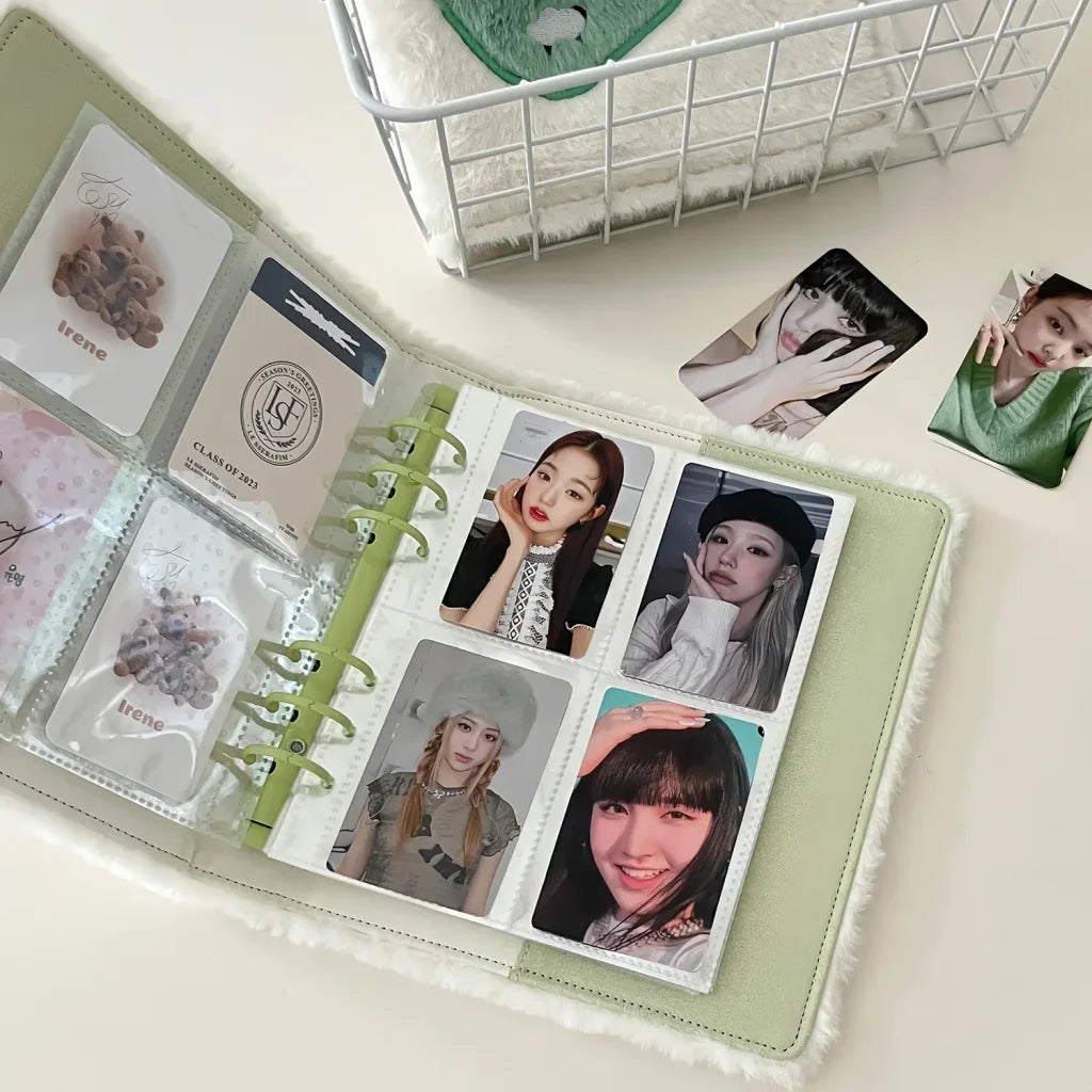 Plush Dog A6 Binder Photocard Holder With 10Pcs Inner Pages