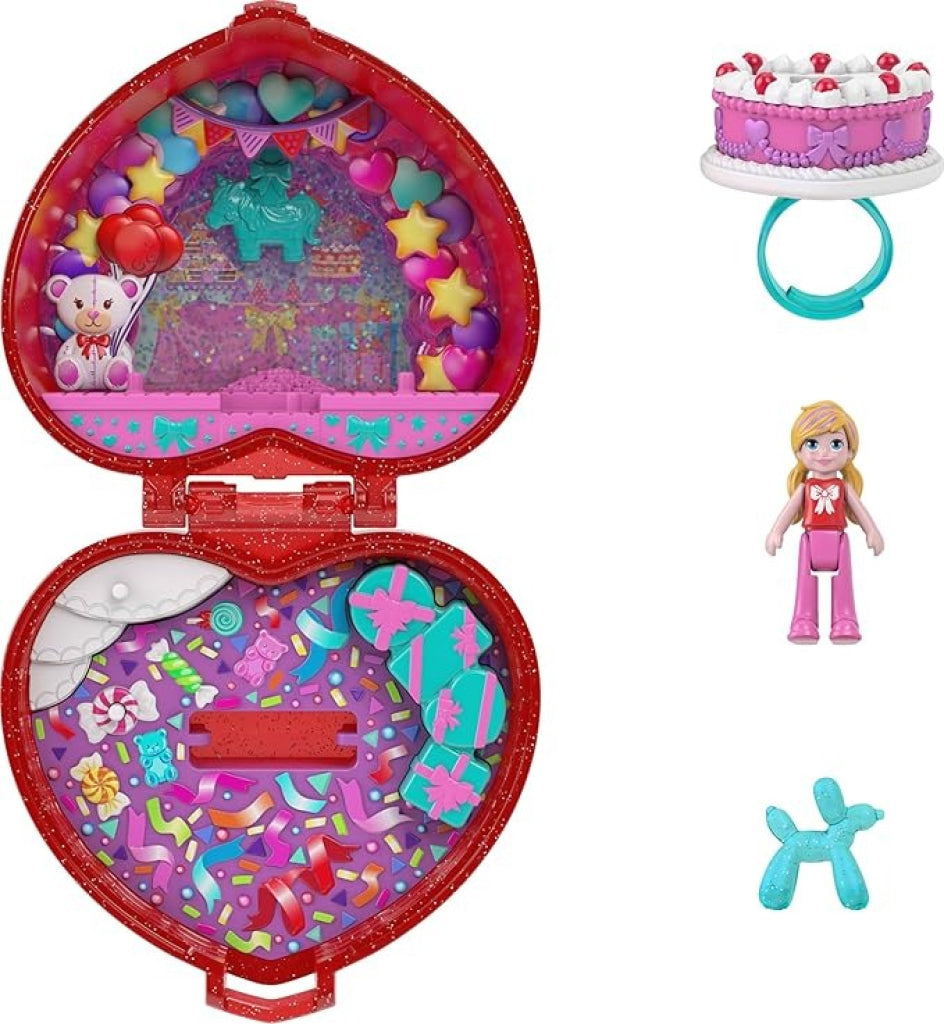Polly Pocket Mattel 80TH Anniversary Ruby Red Ring Box - Polly Pocket