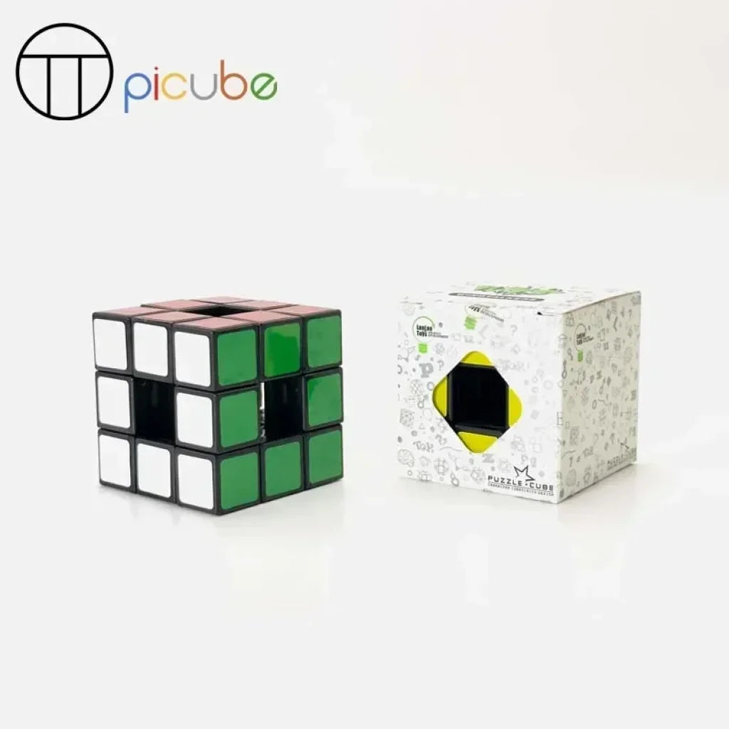 QiYi Racing Void Hollow Magnetic UV Magic Speed Cube Stickerless - LanLan Black