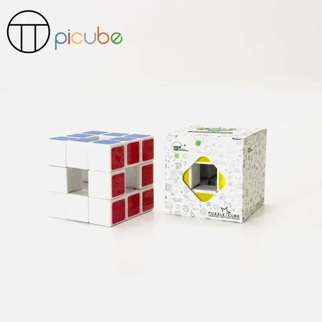 QiYi Racing Void Hollow Magnetic UV Magic Speed Cube Stickerless - LanLan White