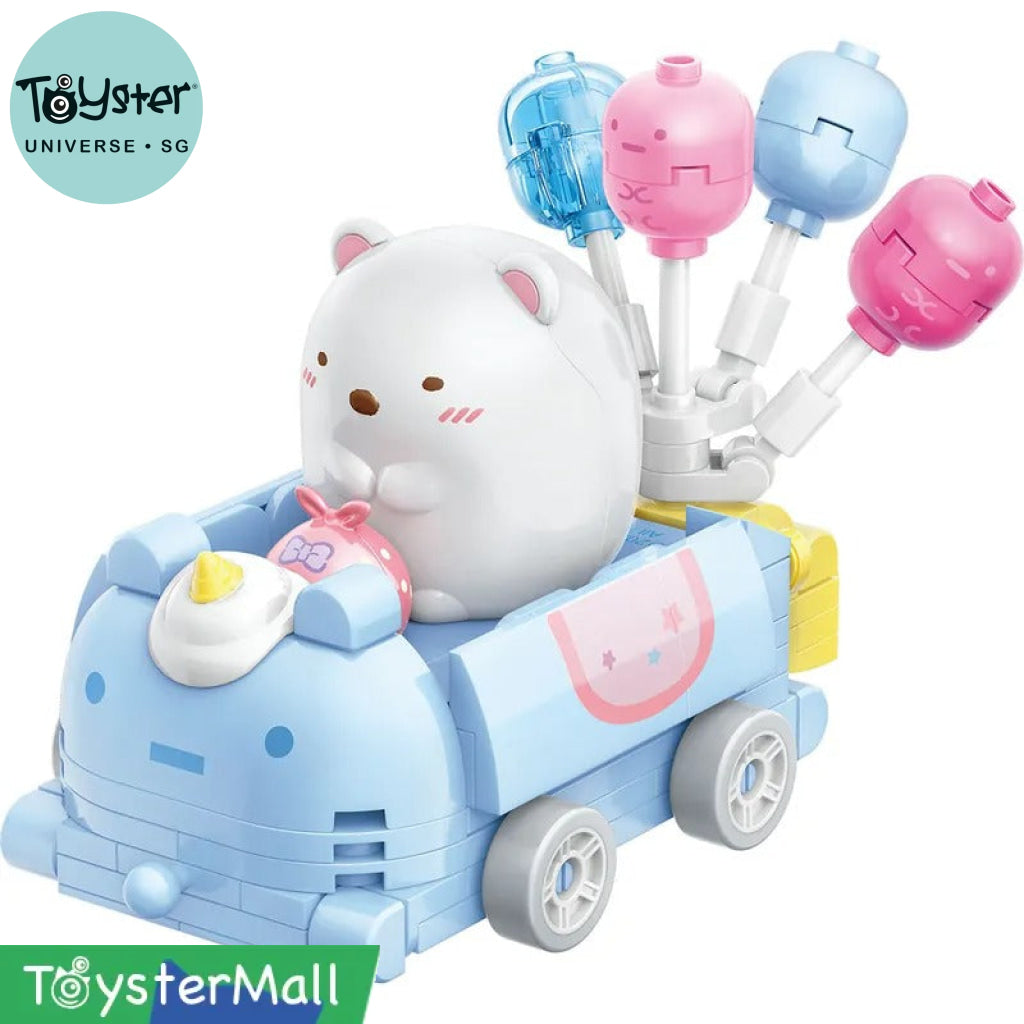 Qman Sumikko Shirokuma & Furoshiki Balloon Car Sumikko