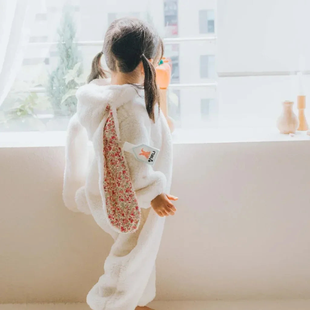 Rabbit Children Jumpsuit Plush Thickened White / 100Cm
