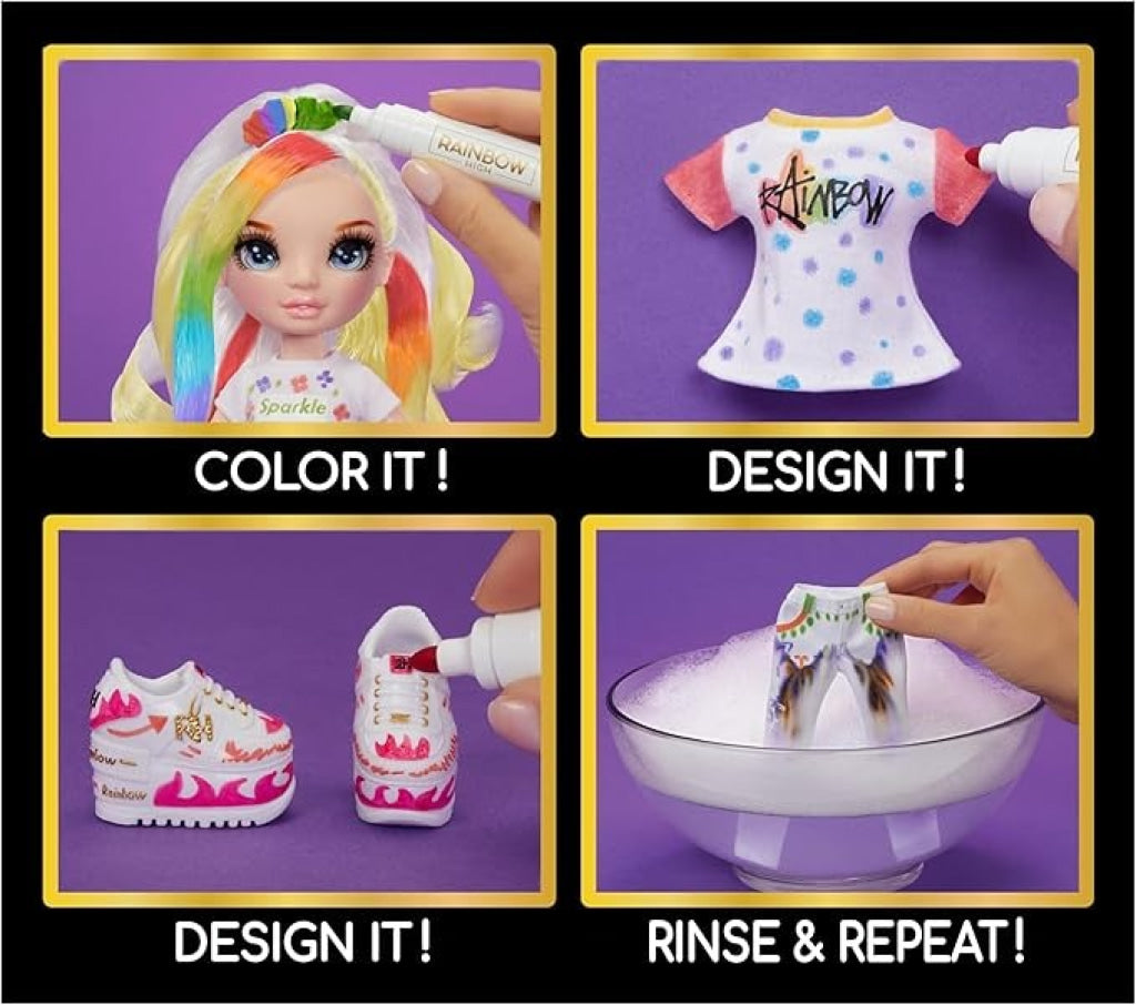 Rainbow High Color & Create - Blue Eyes Straight Hair