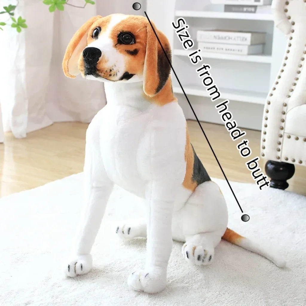 Realistic Stuffed Animals Pet Yellow White Stand / About 25-30Cm