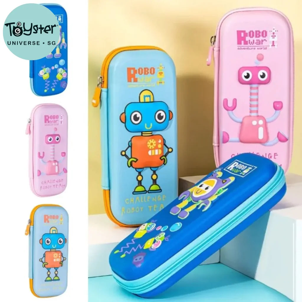 Robot Pencil Box Cute Lightweight Large Capacity