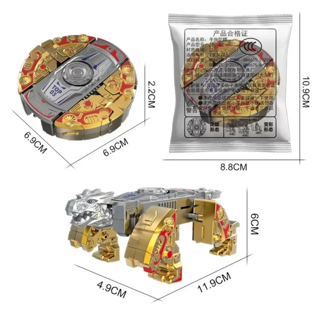 Robot Transforming Fidget - Gold