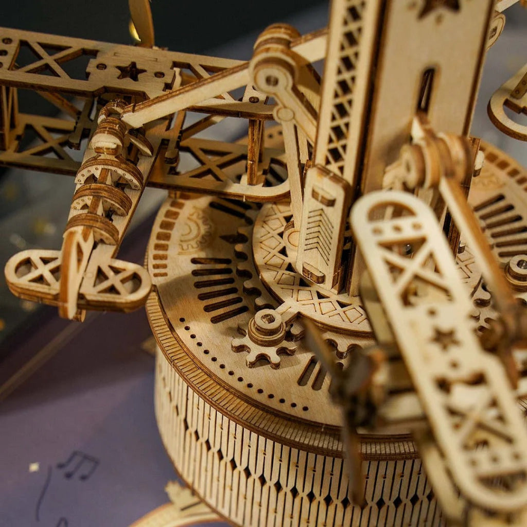 Robotime Rokr Airplane Control Tower Mechanical Music Box Amk41 Dropship