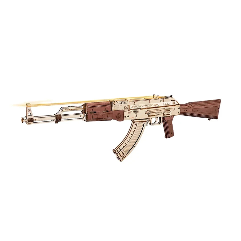 Robotime Rokr Ak-47 Assault Rifle Toy Blaster 3D Wooden Puzzle Lq901 Dropship