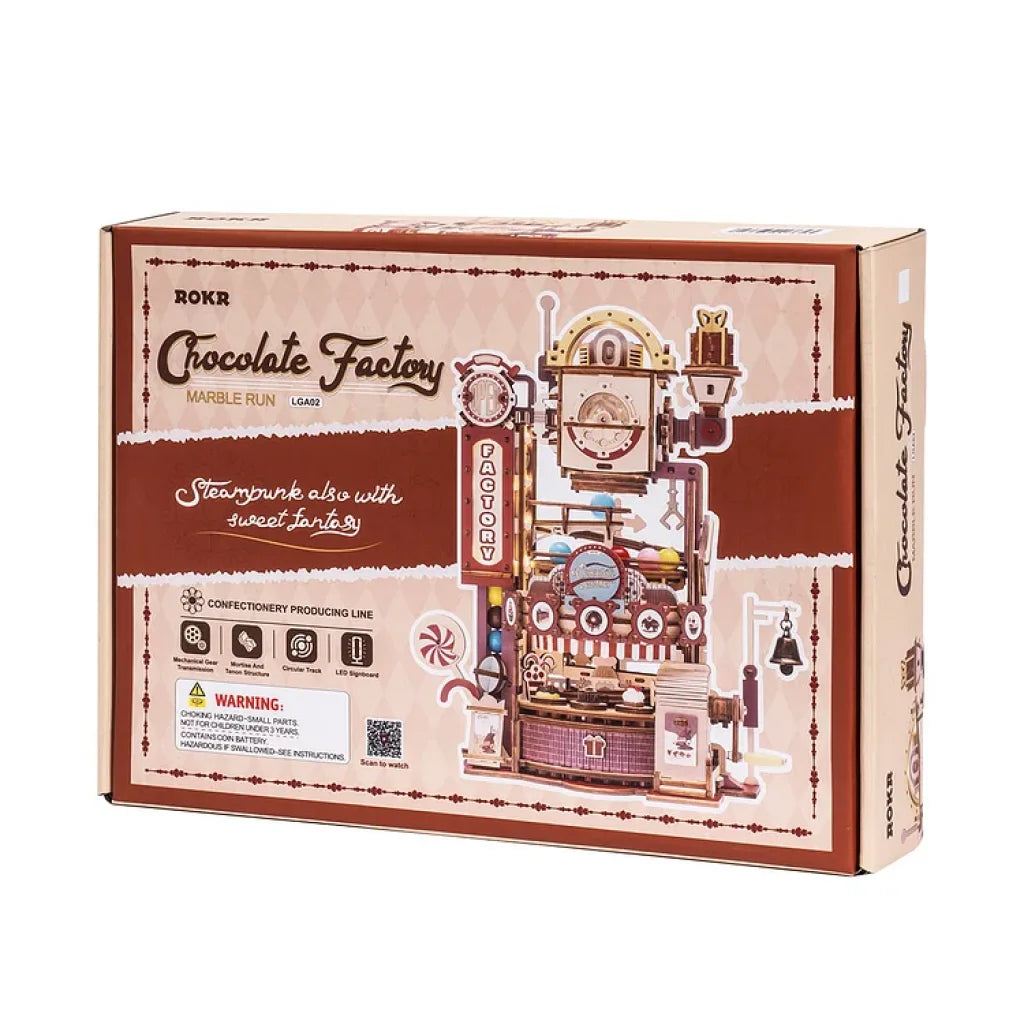 Robotime Rokr Chocolate Factory Marble Run 3D Wooden Puzzle Lga02 Dropship