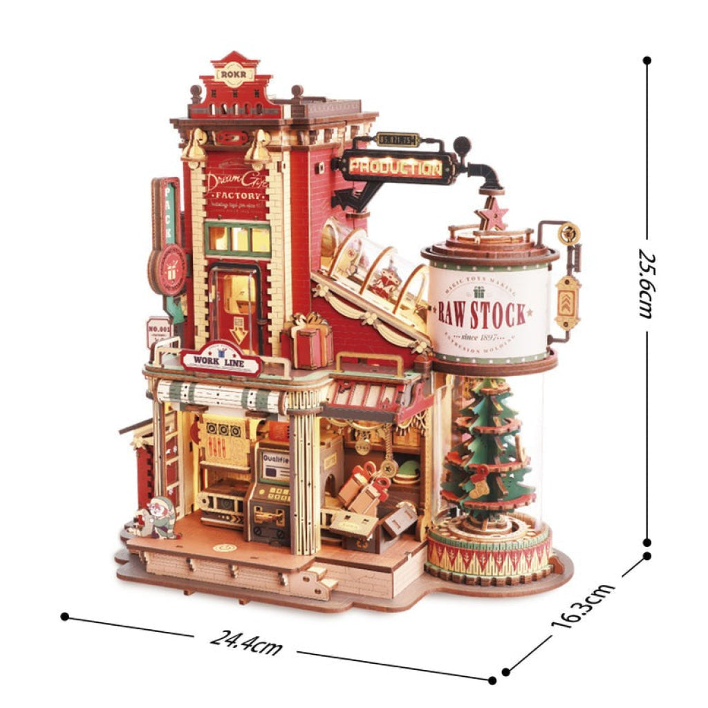 Robotime ROKR Christmas Dream Gift Factory Wooden Music Box EAB01 Dropship