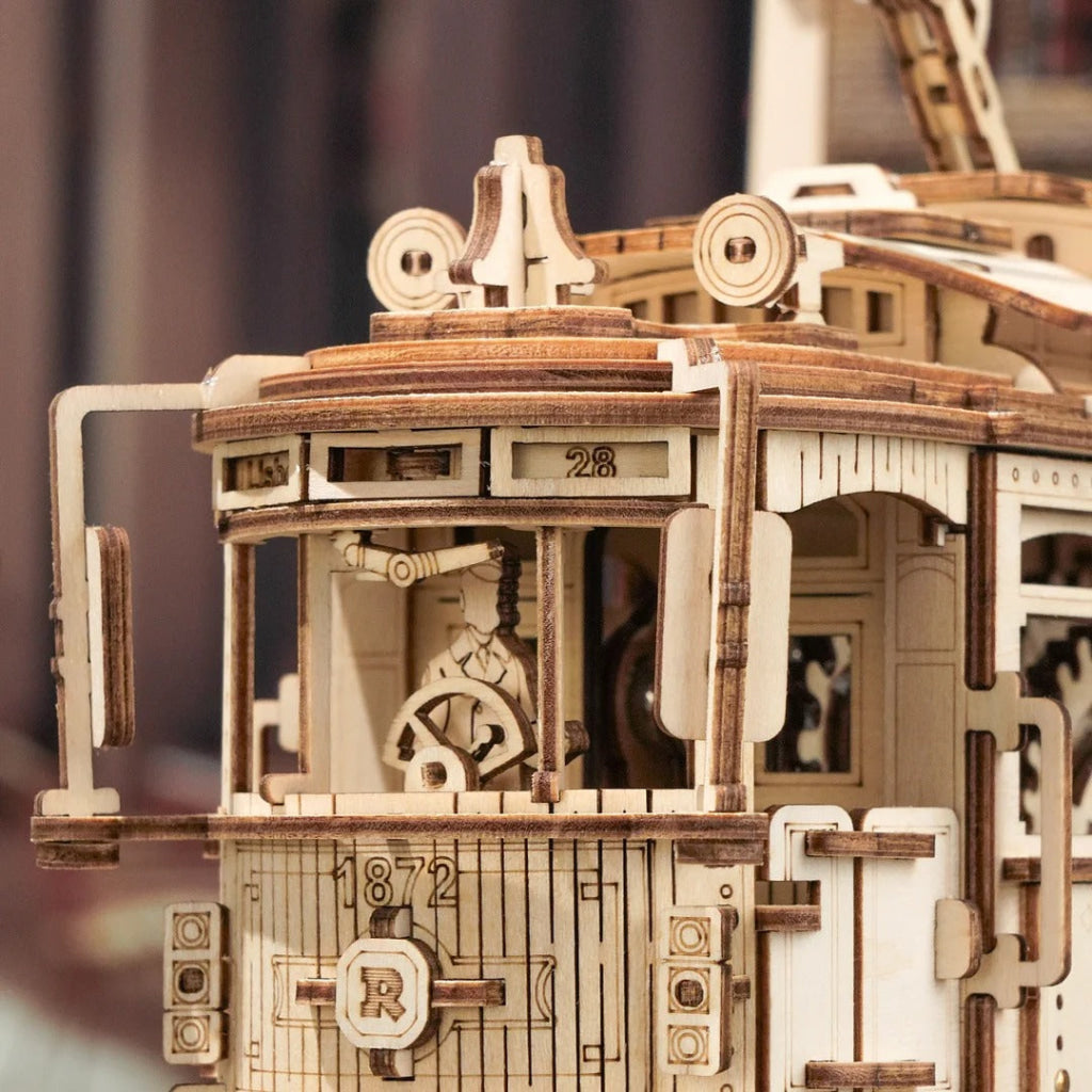 Robotime Rokr Classic City Tram 3D Wooden Puzzle Lk801 Dropship