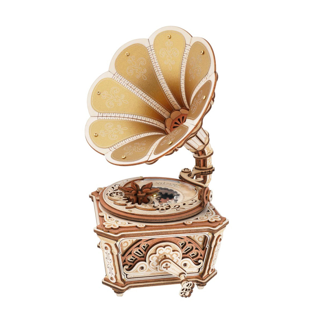 Robotime ROKR Diva Gramophone Music Box Wooden 3D Puzzle AMK82 - Dropship