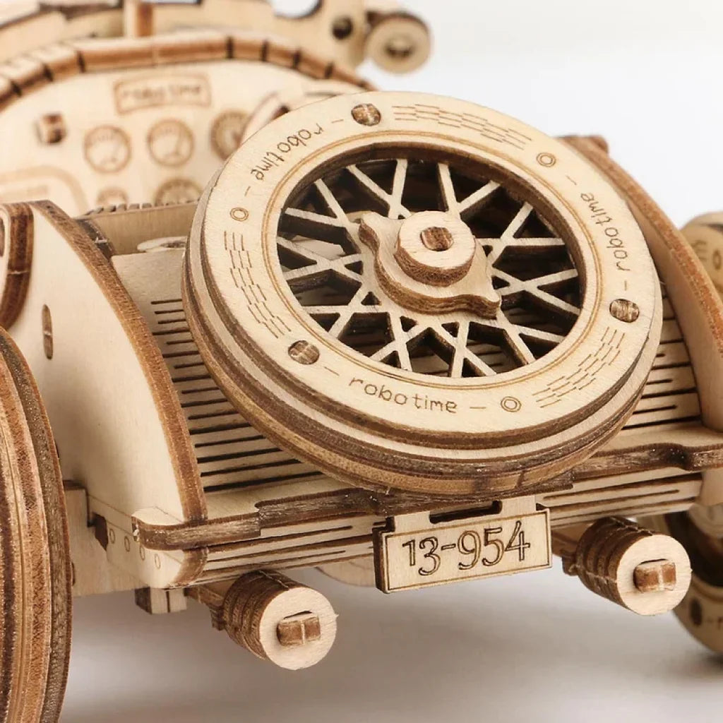 Robotime Rokr Grand Prix Car Scale Model 3D Wooden Puzzle Mc401 Dropship