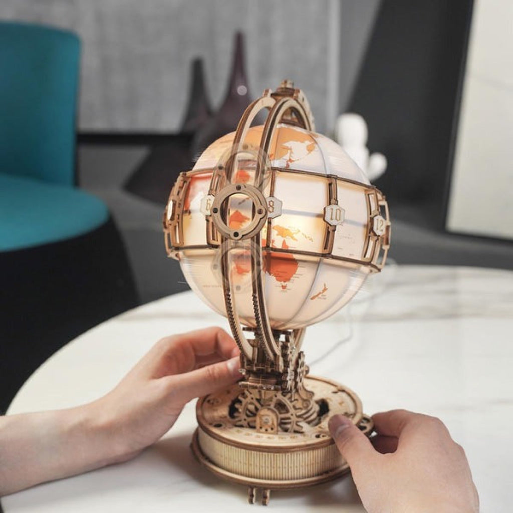 Robotime Rokr Luminous Globe 3D Wooden Puzzle St003 Dropship