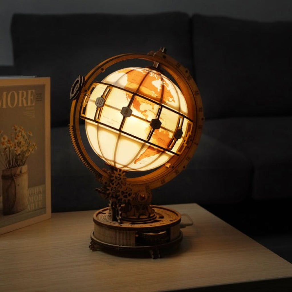 Robotime Rokr Luminous Globe 3D Wooden Puzzle St003 Dropship