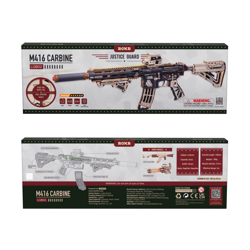 Robotime ROKR M416 Carbine 3D Wooden Puzzle LQB02 - Dropship